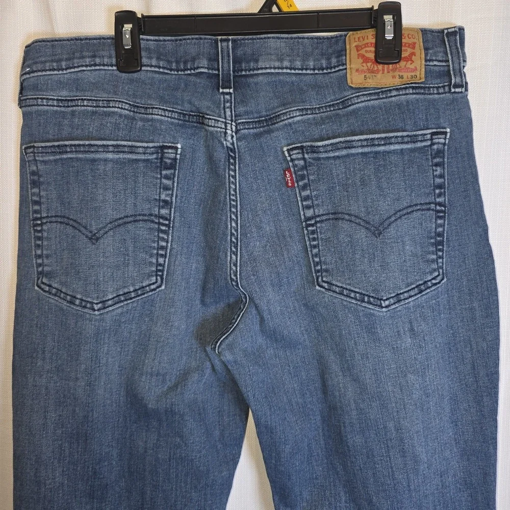 LEVI‎ STRAUSS Men 541 Athletic Fit Cotton Denim Jeans - 36x30 Dark Blue